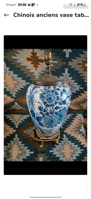Chine vase Ancien tableau chinois (image 8)