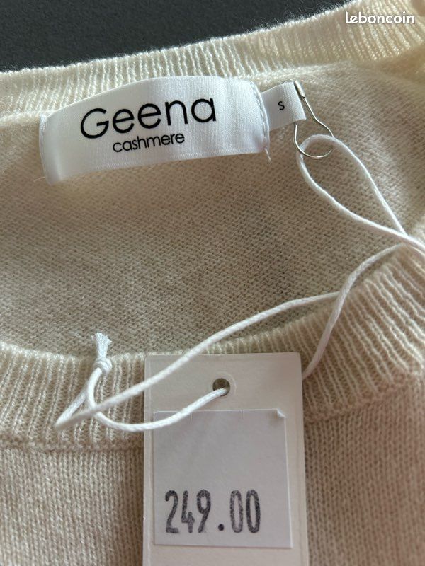 Pull Femme Amor Kvarden 100% Cachemire Gris – Taille XL – Neuf Avec étiquette