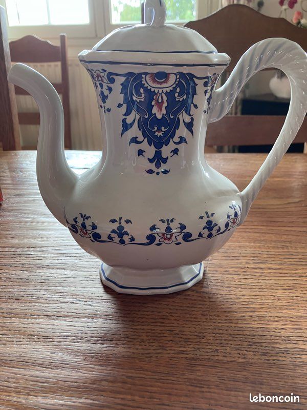 Vend ensemble cafetière, sucrier, pot à lait »SALINS VIEUX ROUEN « (image 2)