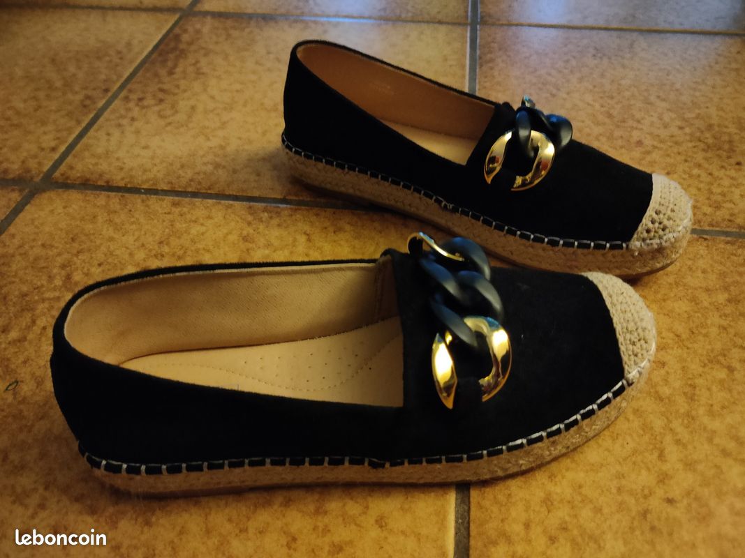 Xti 141420 Black | espadrille compensées noir printemps été - TROIS PAR 3