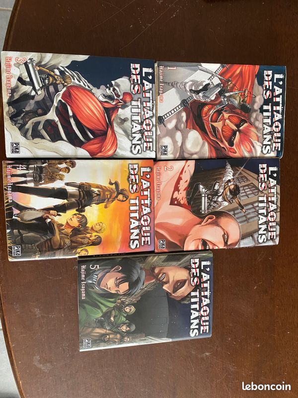 Livres mangas l’attaques des titans T 1 à 5 (image 1)