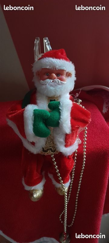 Automate Décoratif Père Noël Musical Et Lumineux - Décoration De Noël Vintage, Occasion Fonctionnelle