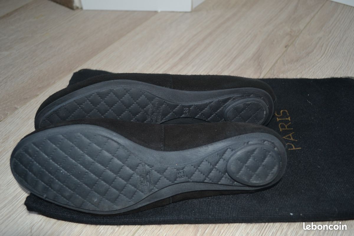 Ballerines daim noir - Galeries Lafayette (image 2)