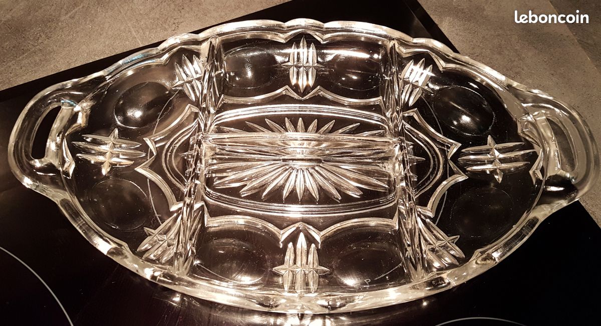 Mini plat ovale en verre 20X11cm - Transparent - Veo shop