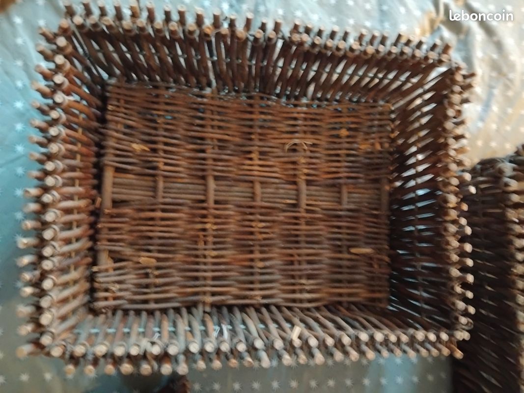 Lot de 3 paniers plats en osier (image 3)