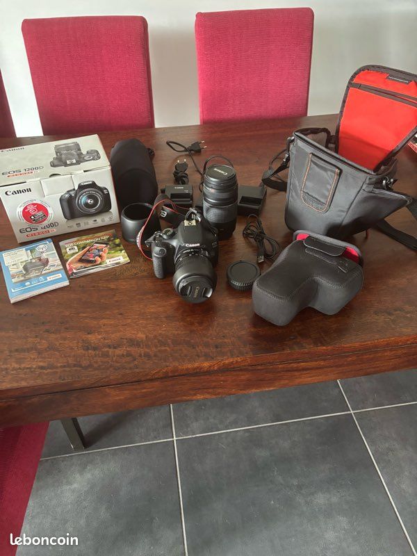 Appareil photo canon EOS 1200D double objectif (image 1)