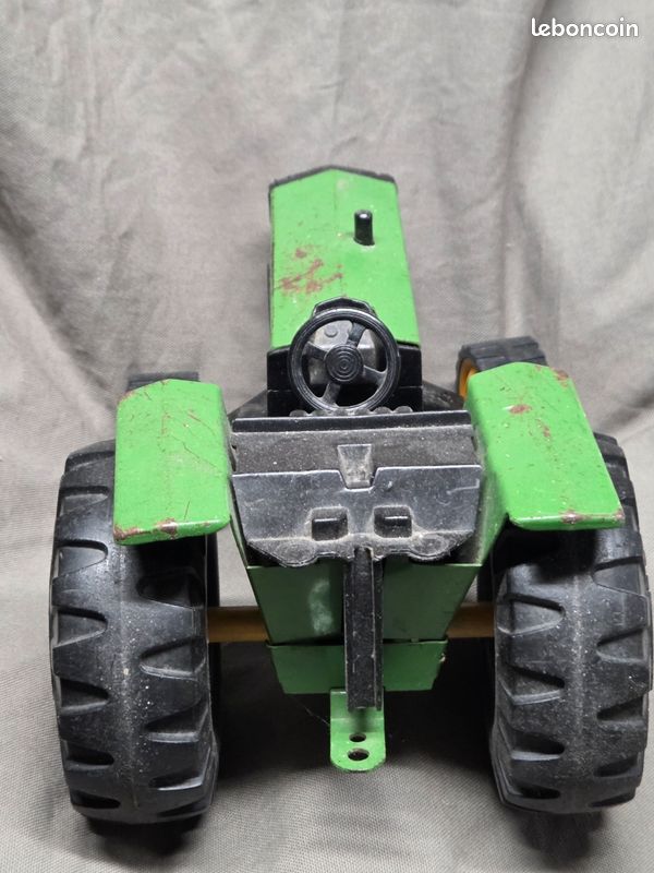 Chargeur avant vintage Tonka T-6 bulldozer vert citron acier