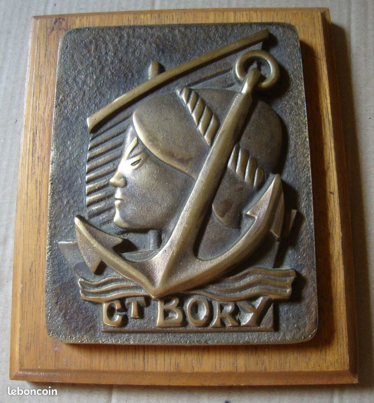 COMMANDANT BORY Aviso Colonial -1964-1996-TAPE de BOUCHE - Marine -sur bois (image 1)