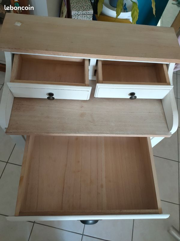Meuble console/bureau blanc (image 4)