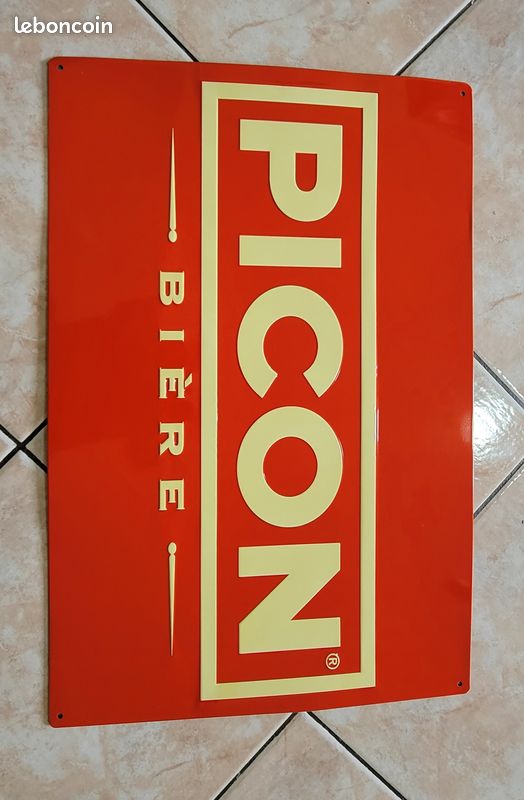 RARE LICOR MOKAINE, "con base de café", Plaque publicitaire en tôle