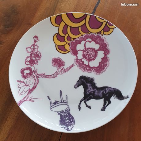 Ensemble d'assiettes et de bols vintage en porcelaine fine par Concetta Gallo pour Habitat 2007 - France