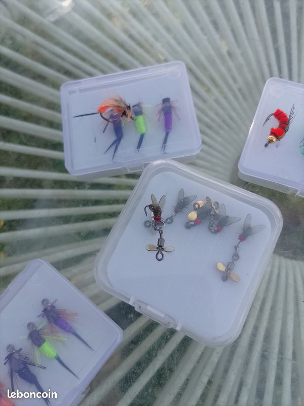 Lot De 6 Mouches Anciennes Pour Saumon / Truite - Guides Intestinaux - UK
