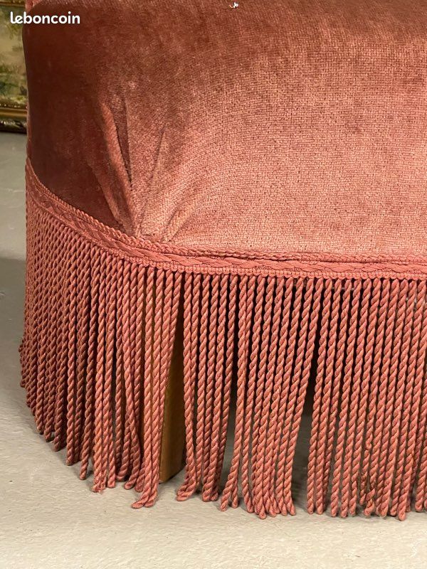 Fauteuil crapaud Napoléon vieux rose (image 2)