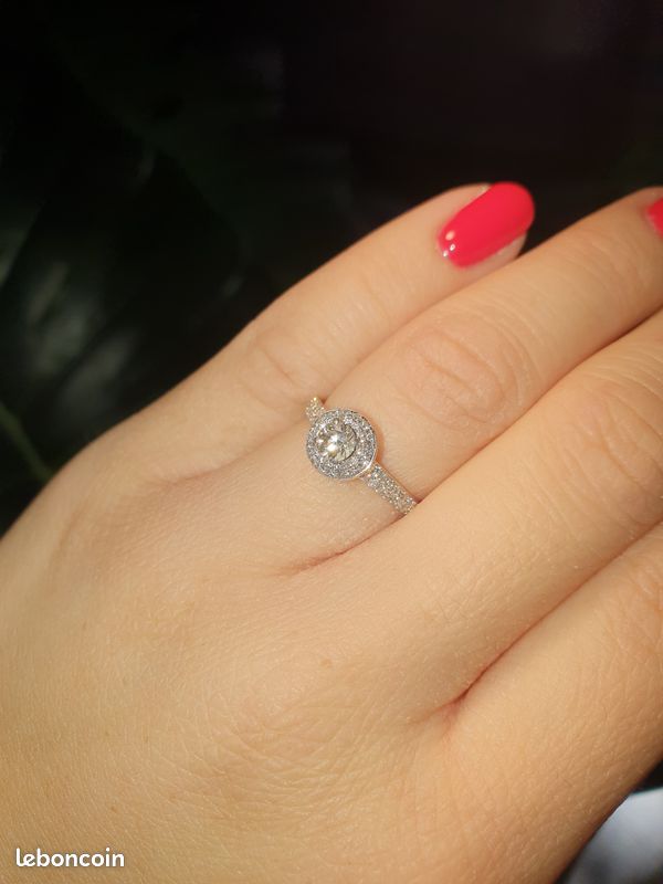 A saisir Bague or blanc diamant neuve bradée (image 3)