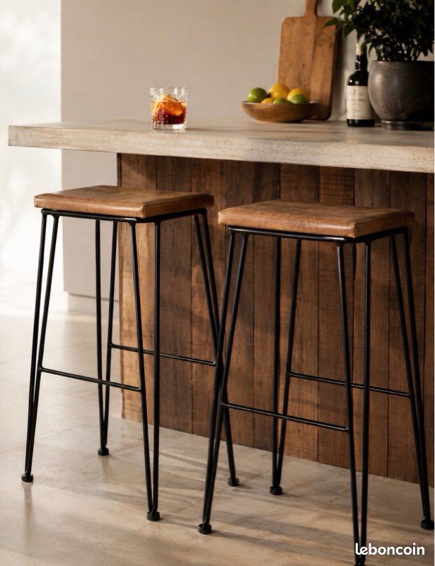 Chaise de bar, tabouret, piètement, assise, neufs, porte-vases, porte-bûches… (image 12)