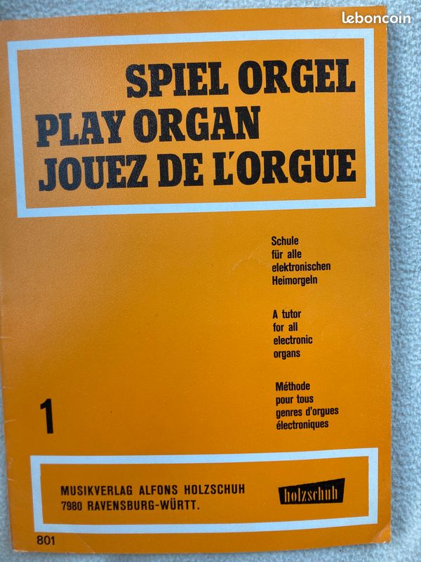 Livret 1 jouez de l'orgue. Méthode pour tout genre d'orgue (image 1)