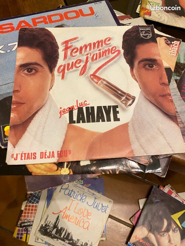Lot de 83 disques 45 tours des années 80 (image 2)