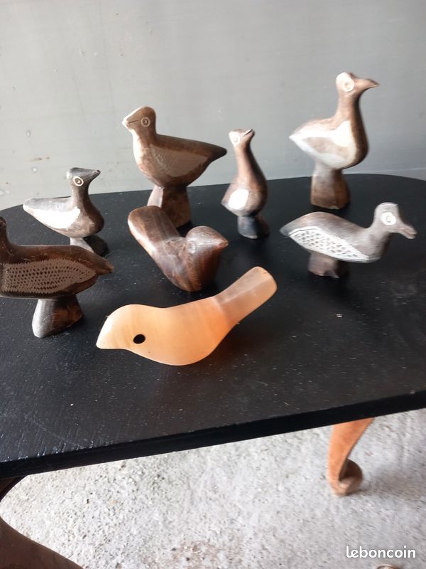 Sculpture oiseaux en pierre artisal .3 pièce ou 20 les 8 pièces (image 1)
