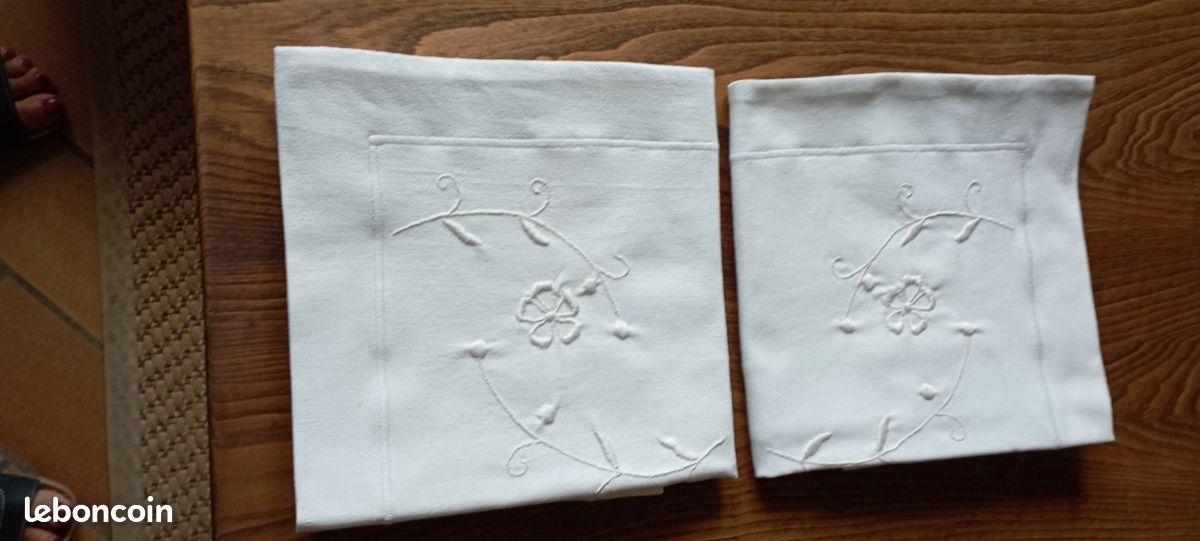 Lot de 2 taies d'oreiller brodées (image 2)