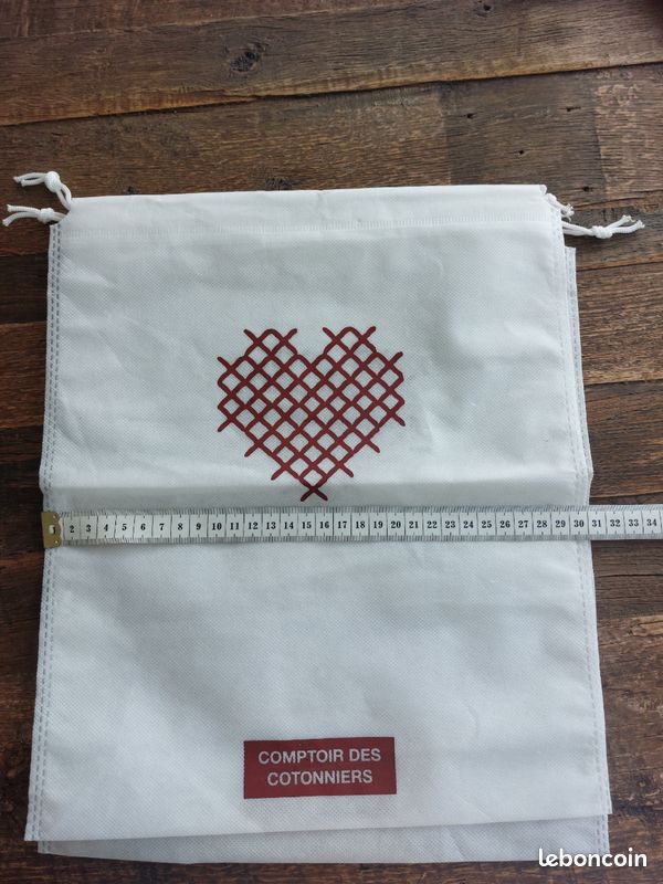 Lot 2 sacs pochons 35×30cm comptoir des cotonniers (image 5)