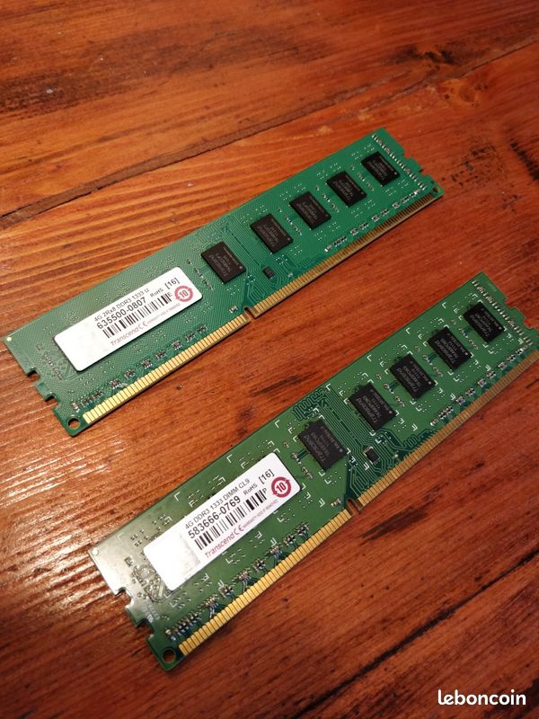 Ram transcend 4g 2rx8 ddr3 1333 u 635500-0807 Accessoires