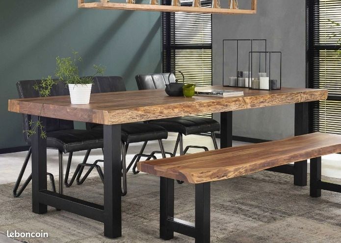 Table bois metal (image 1)
