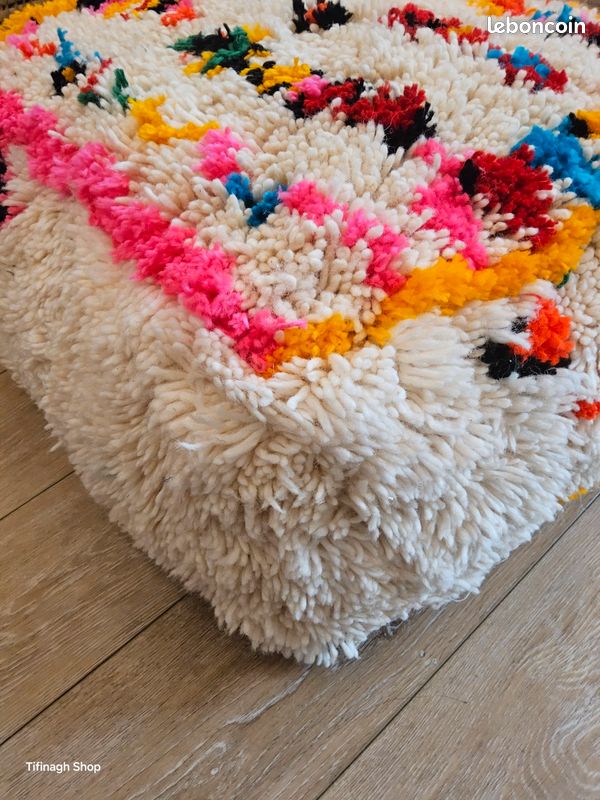 Pouf Berbère Coloré Azlal Coral Multcolore - Néda | Pouf