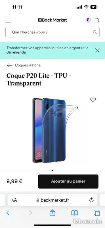 Huawei P20 Lite 64 Go - Rose - Parfait État (image 2)