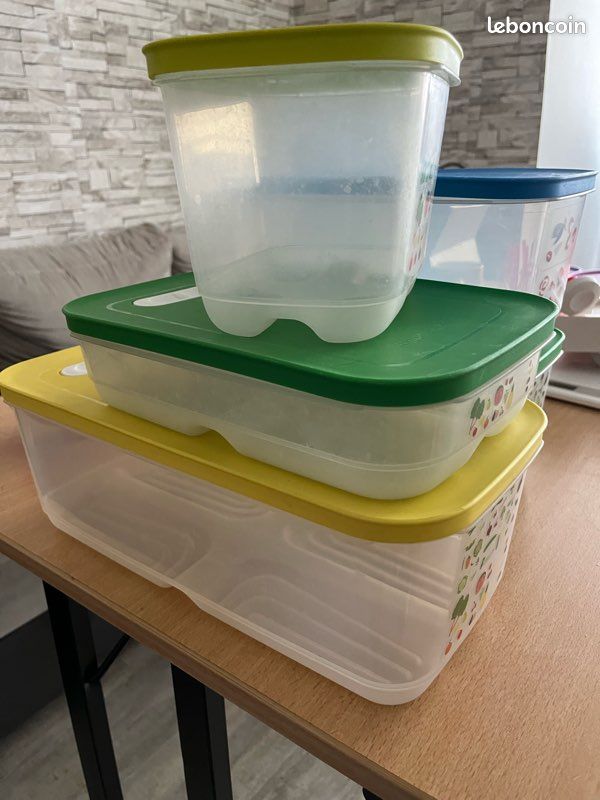 Boîte Tupperware VentilOfrais 3,2L - Verticale Fruits Légumes - Vintage France