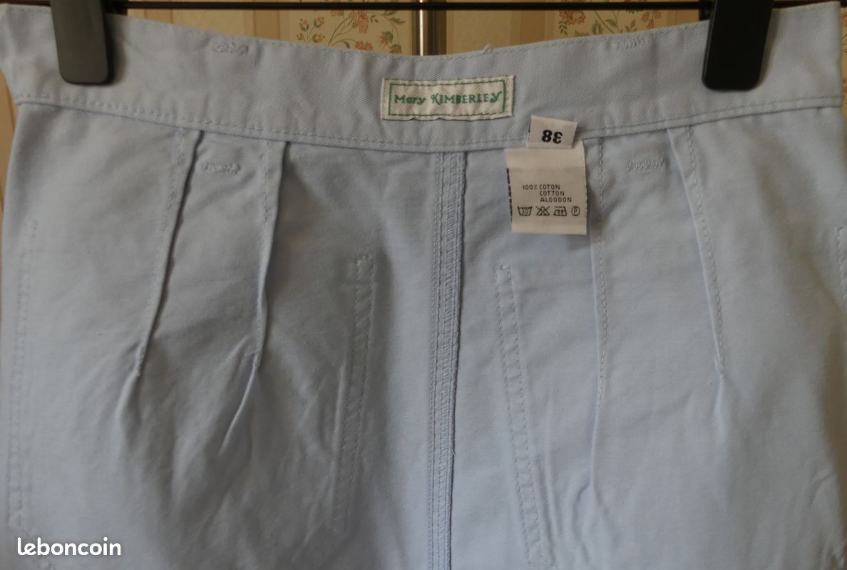 Jupe bleu ciel, excellent état, Mary Kimberley (made in France), droite, sportwear (image 10)