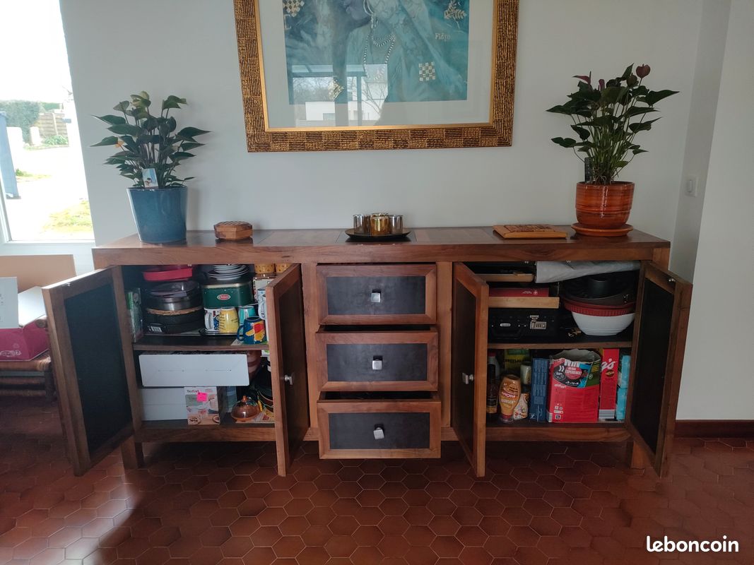 Buffet en bois et tadelakt (image 2)