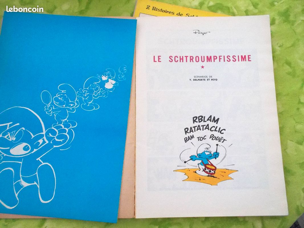 Lot de 2 Bédé Schtroumpfs Vintages par Total (image 3)