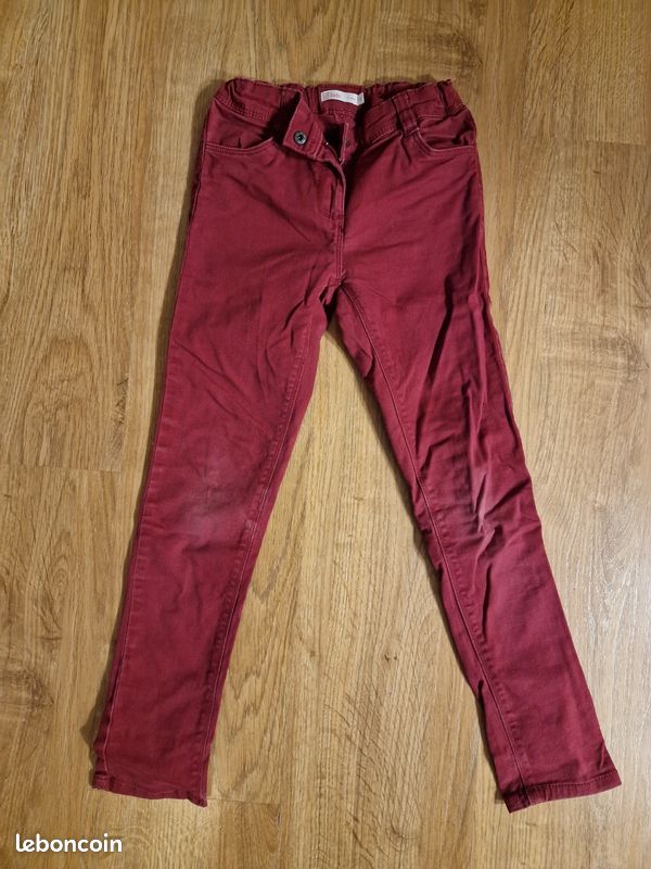Pantalon unisexe bordeaux 8 ans (image 1)