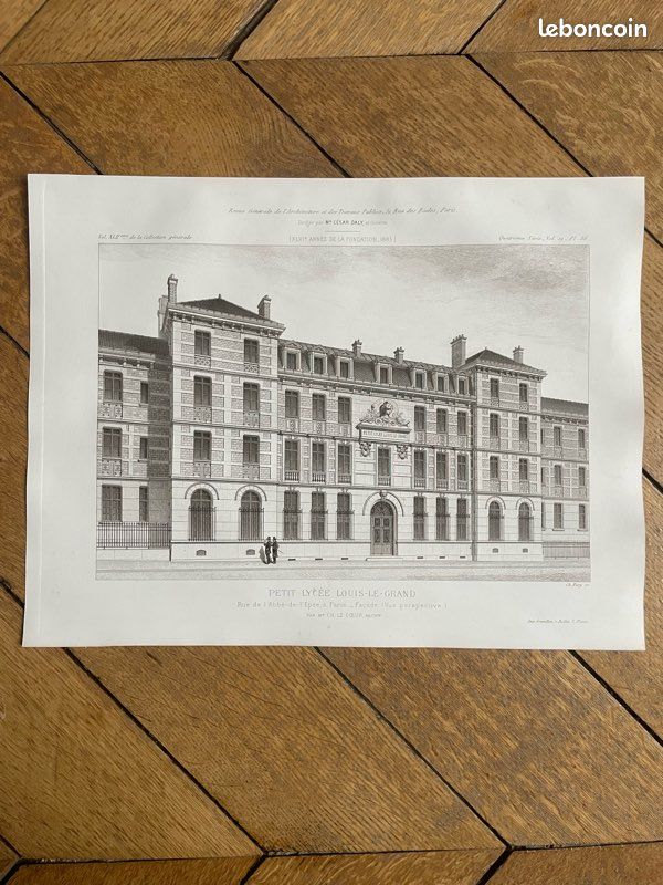 Petit Lycée Louis le Grand - Gravure ancienne (image 1)