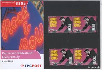 Elvis presley heartbreak hotel collector edition + planche 4 timbres tpgpost juin 2006 edition limitee 500 ex 41 titres disc original soundboard recording neuf pochette plastique scellée ultra rare (image 2)