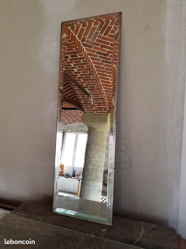 Glace de Miroir ancien biseauté (image 3)