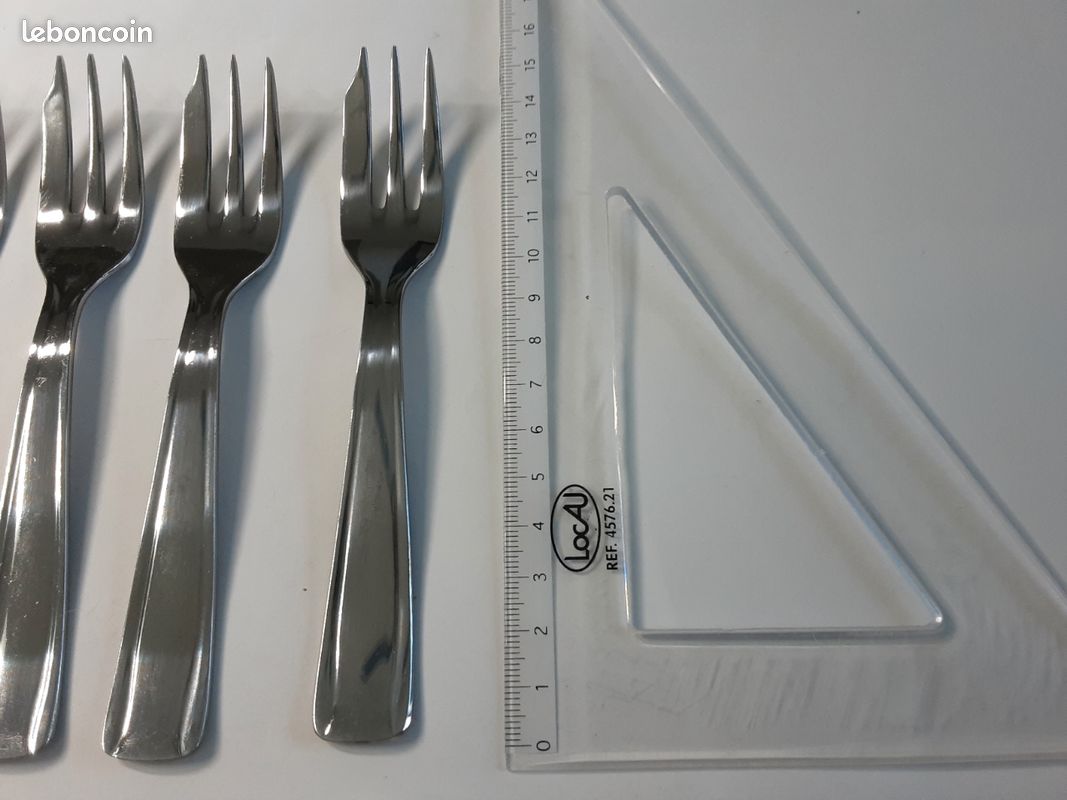 Lot couverts à dessert : 6 fourchettes à dessert et couteau (image 4)