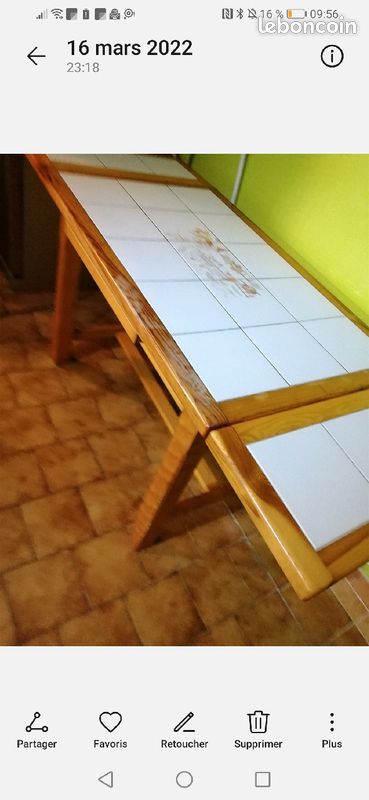 A saisir Table en pin massif carreler (image 1)