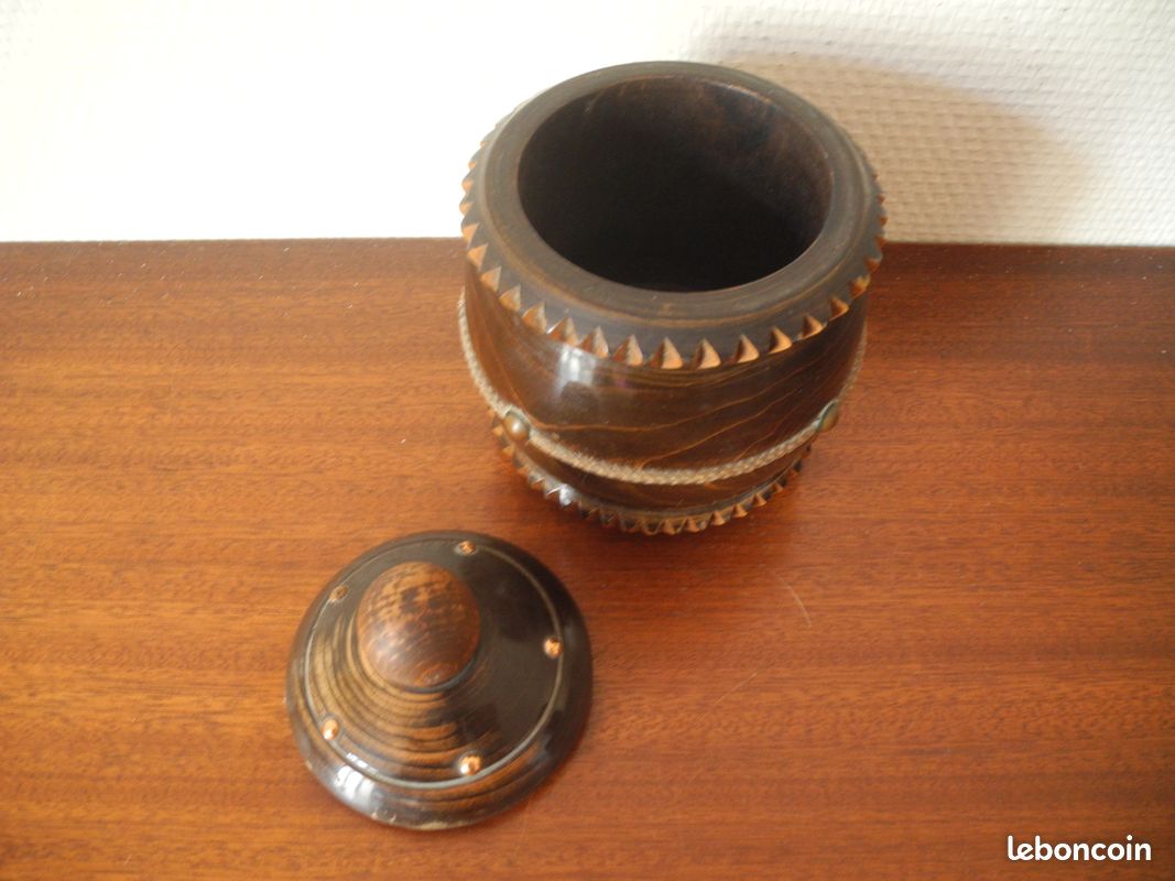 Ancien pot tabac déco kitsch vintage brutaliste (image 4)