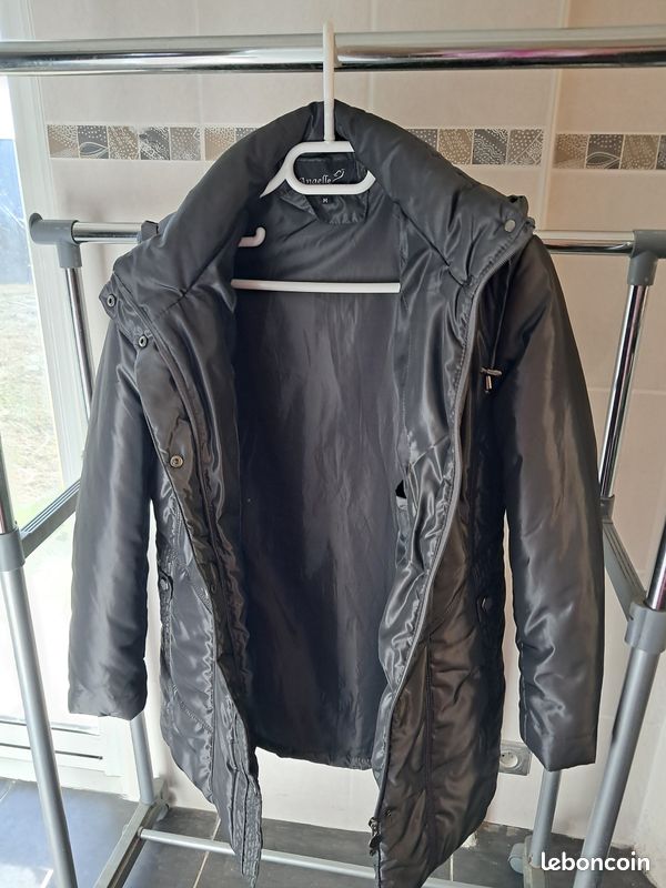 Manteau doudoune femme gris anthracite M (image 3)