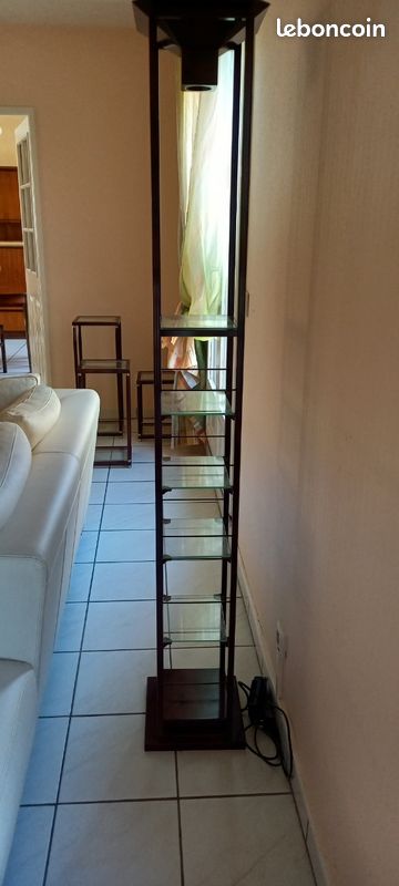 Ensemble de 4 colonnes décoratives en verre+bois (image 5)
