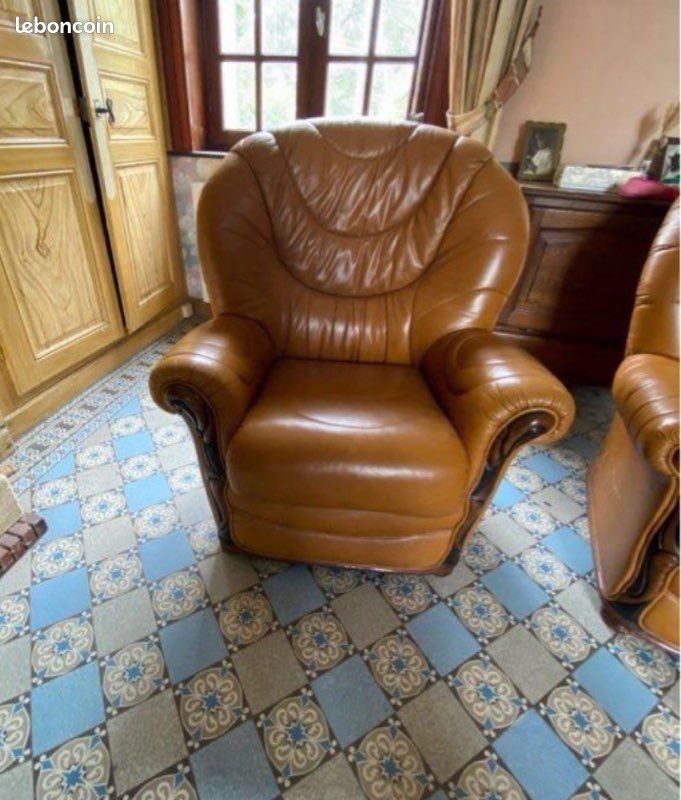 Fauteuil en cuir (image 1)