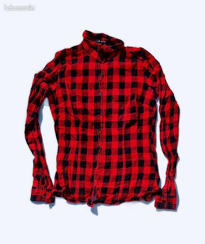 Chemise à carreaux style bucheron femme taille XS marque Jennyfer