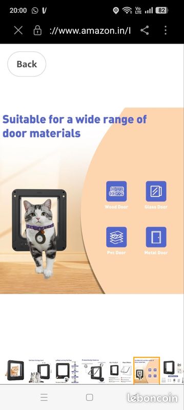 Smart Cat Door for Interior Exterior Doors (Inter Size
