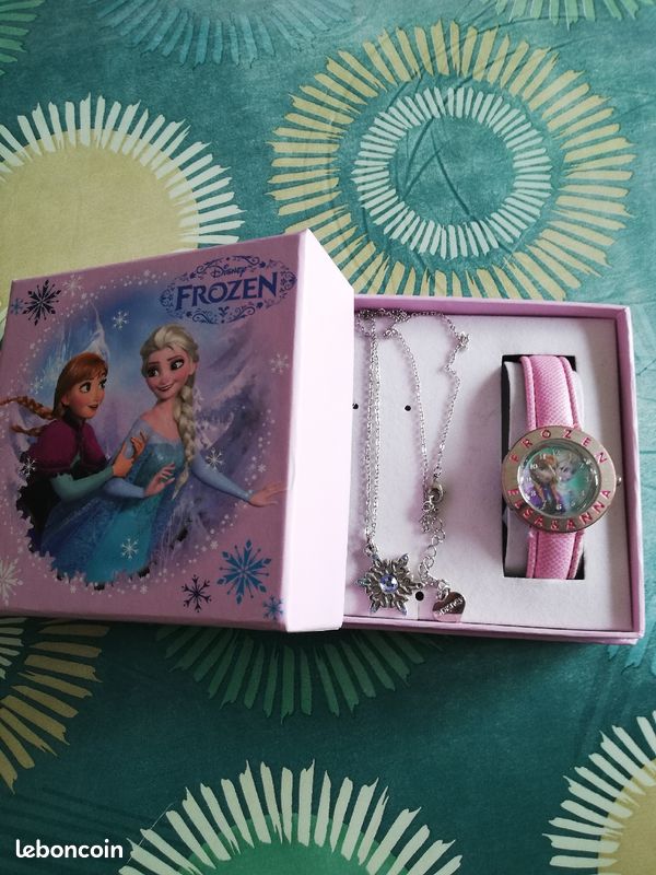 Coffret reine des neiges montre+collier (image 1)