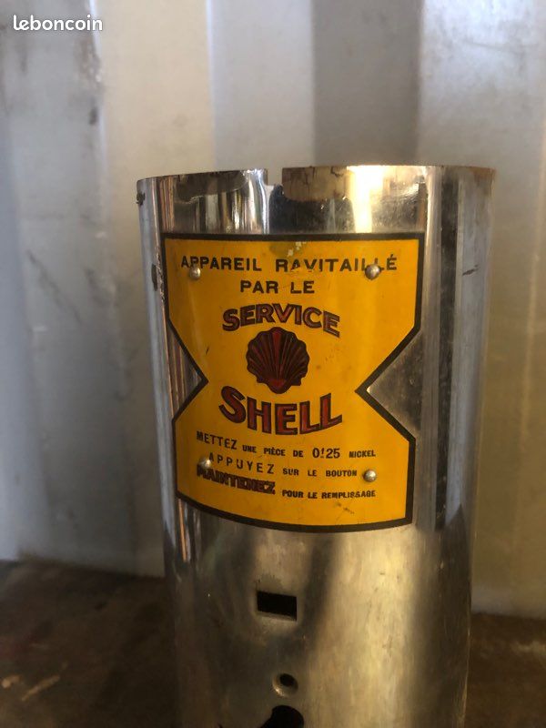 Ancien distributeur essence shell bidon huile ancien (image 2)