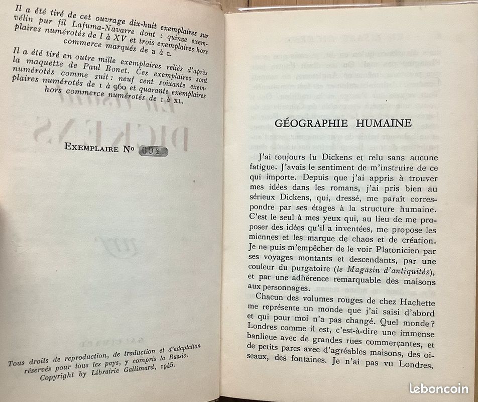 Alain. En lisant Dickens. Edition originale. Cartonnage Bonet (image 4)