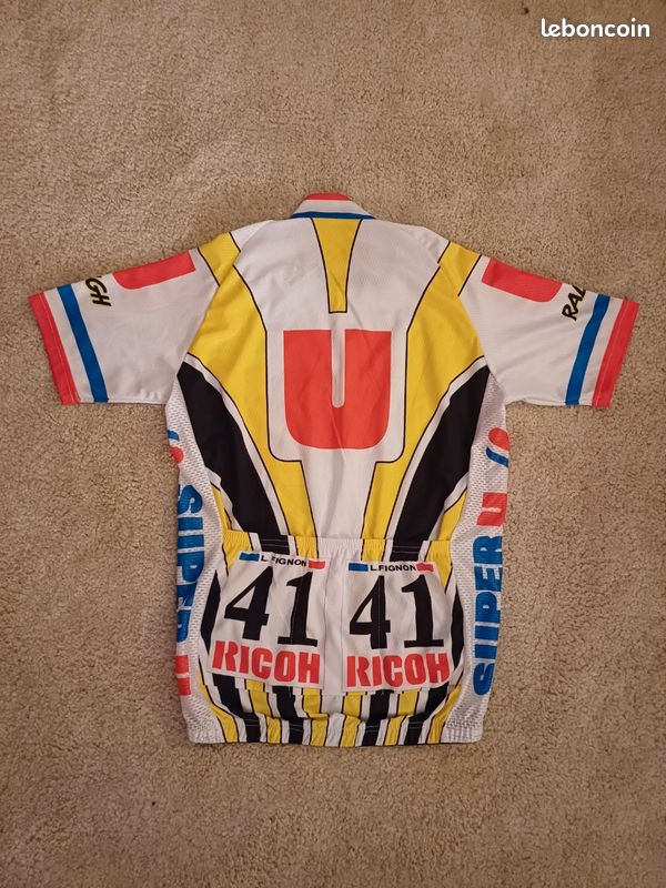 Maillot Comité Cycliste Montois Notre Dame de Monts Marché U vintage