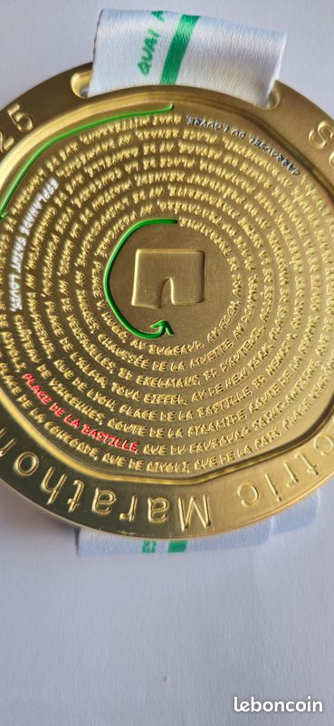 Médaille Officielle Marathon De Paris 2025 – Pour Finisher Ou Collection