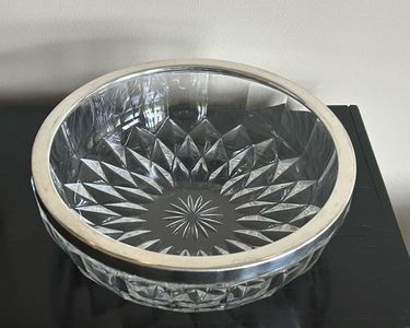 Coupe à Fruits En Cristal Val Saint Lambert - Diamètre 25,5 Cm - Vert - Occasion